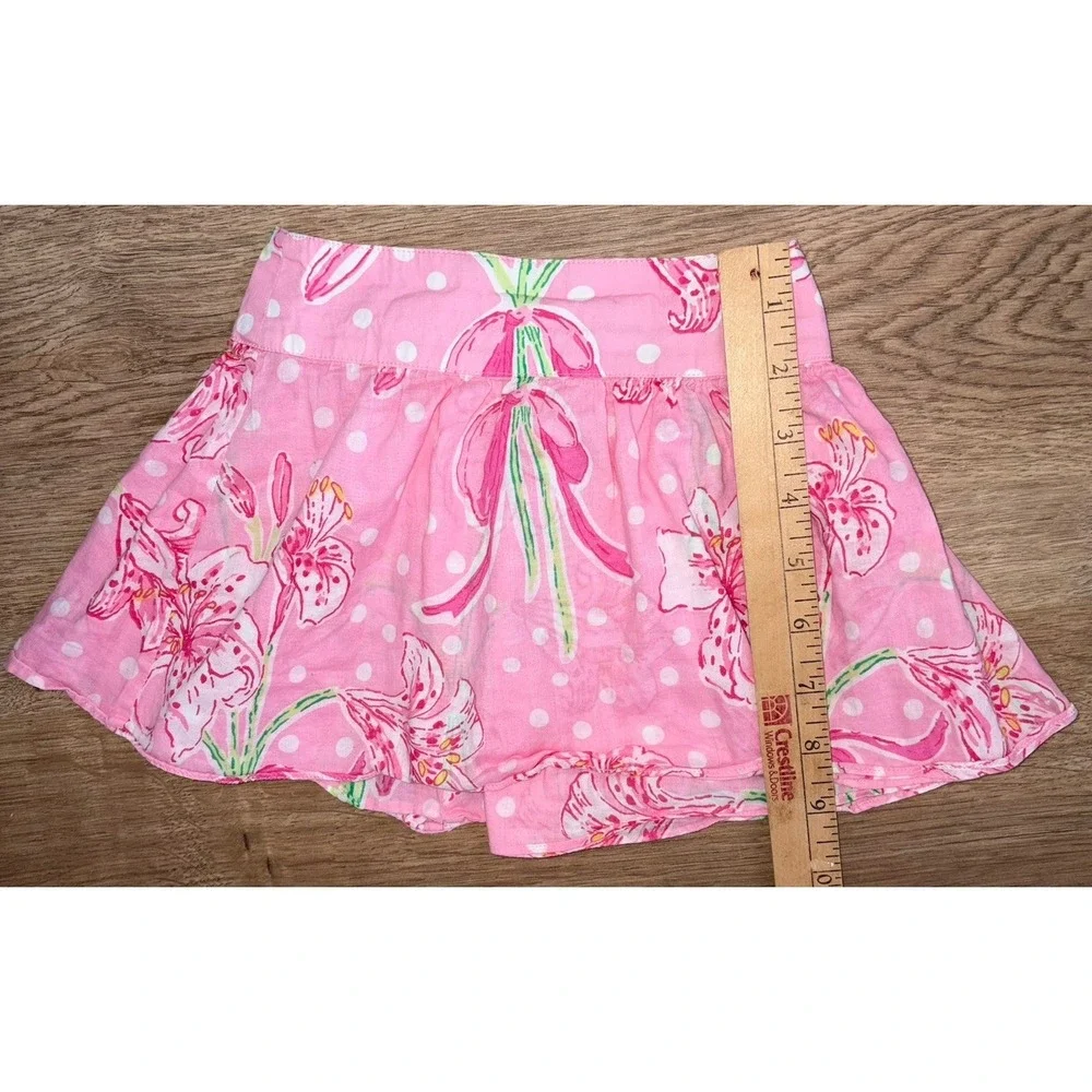 Lilly Pulitzer‎ Skirt Toddler 2T Green Pink Floral Polka Dot Vintage